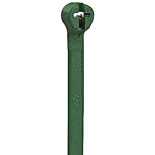ABB / Thomas & Betts Metal Barb Cable Tie; Green; Nylon 6.6; 5.5" Length; 1.4" Bundle Diameter; 1000 ct.